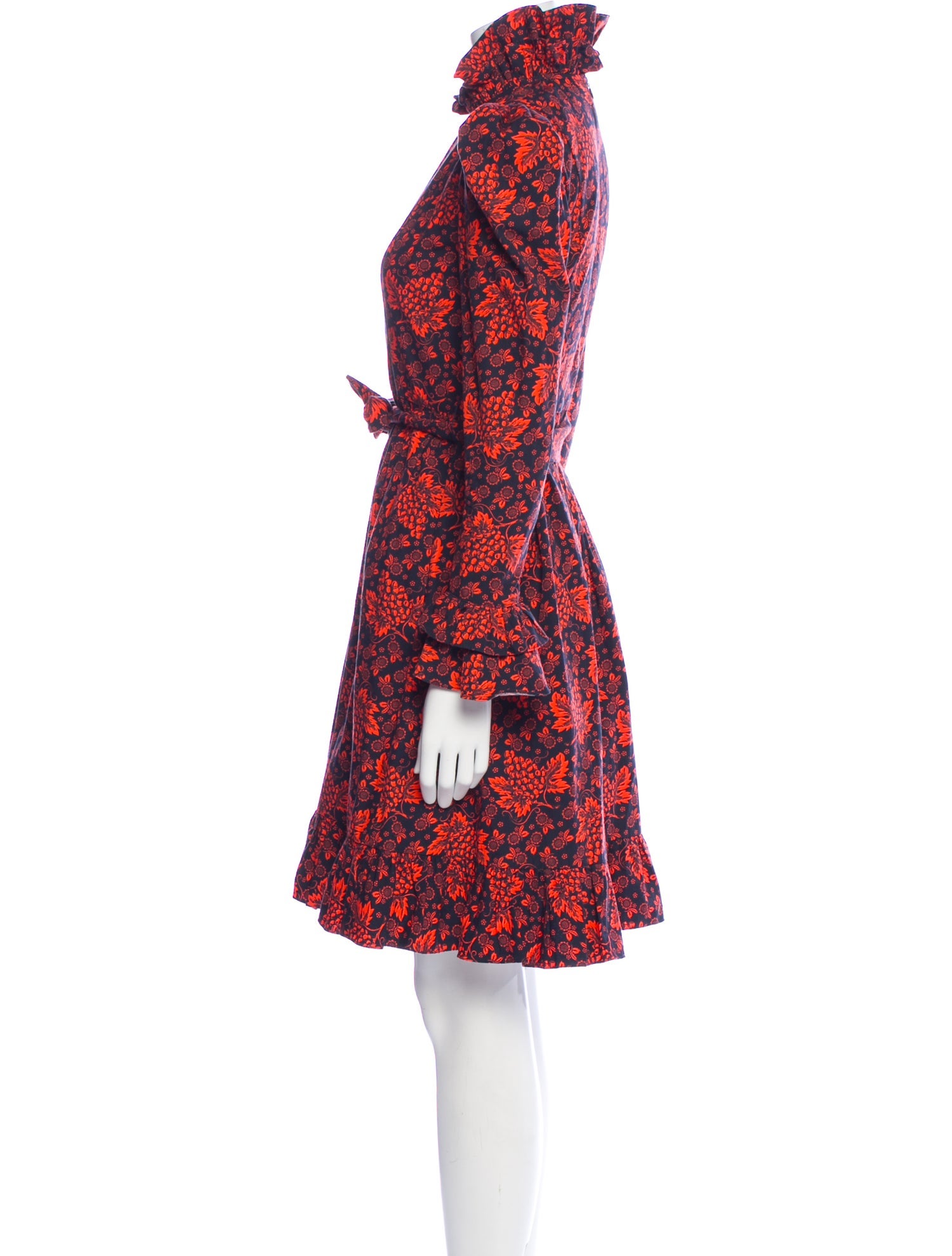 Batsheva Floral Print Knee-Length Dress