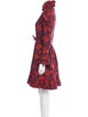 Batsheva Floral Print Knee-Length Dress