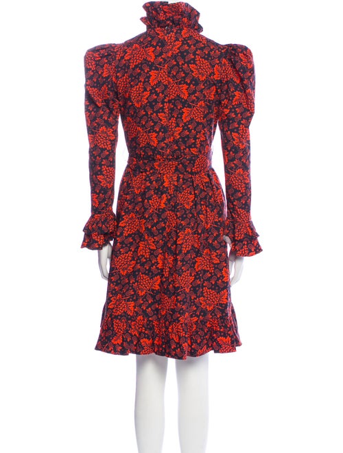 Batsheva Floral Print Knee-Length Dress