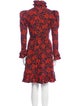 Batsheva Floral Print Knee-Length Dress