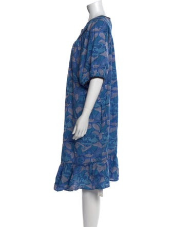 Batsheva Floral Print Knee-Length Dress