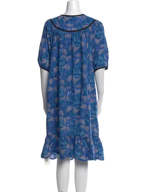 Batsheva Floral Print Knee-Length Dress