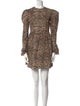 Batsheva Animal Print Mini Dress