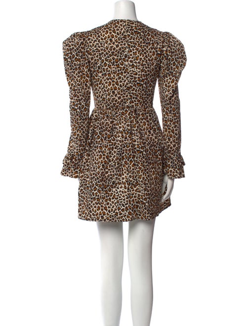 Batsheva Animal Print Mini Dress