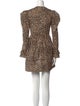 Batsheva Animal Print Mini Dress