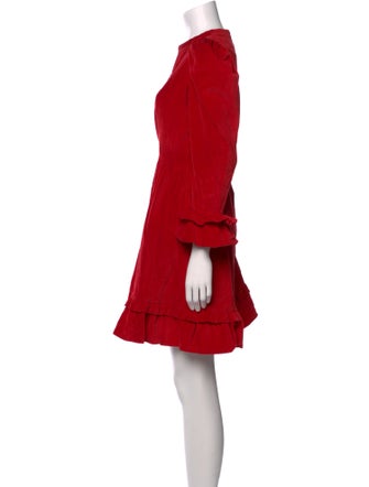 Batsheva Crew Neck Knee-Length Dress