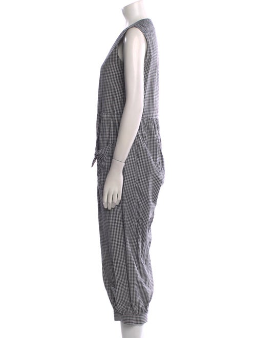 Batsheva Plaid Print Scoop Neck Jumpsuit