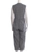 Batsheva Plaid Print Scoop Neck Jumpsuit