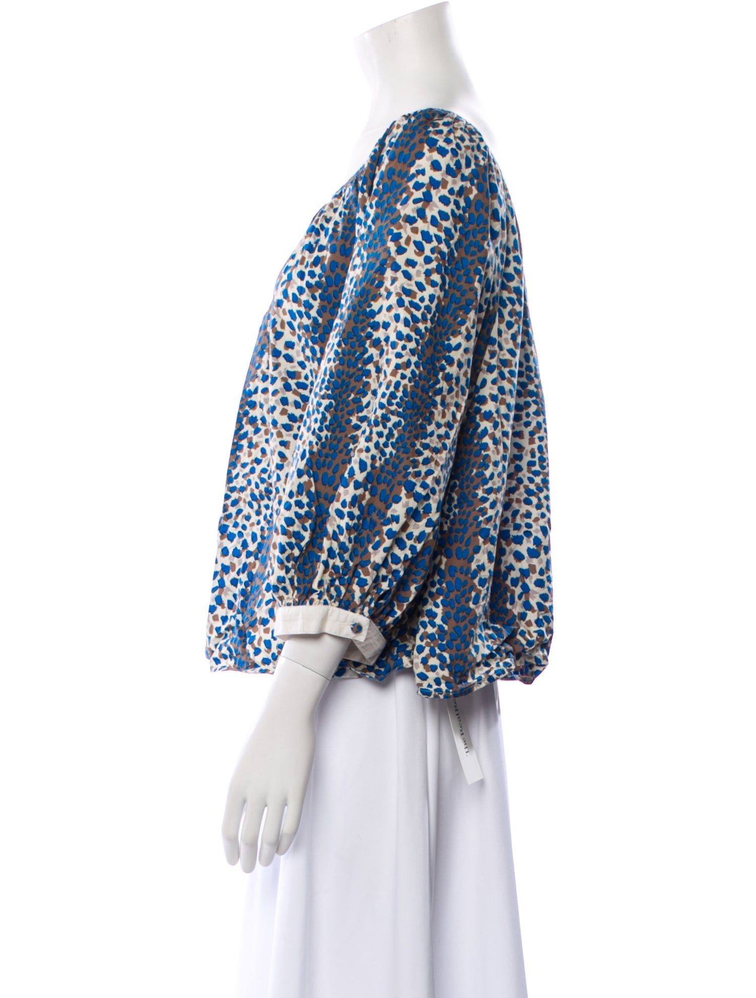 Batsheva Printed Scoop Neck Blouse