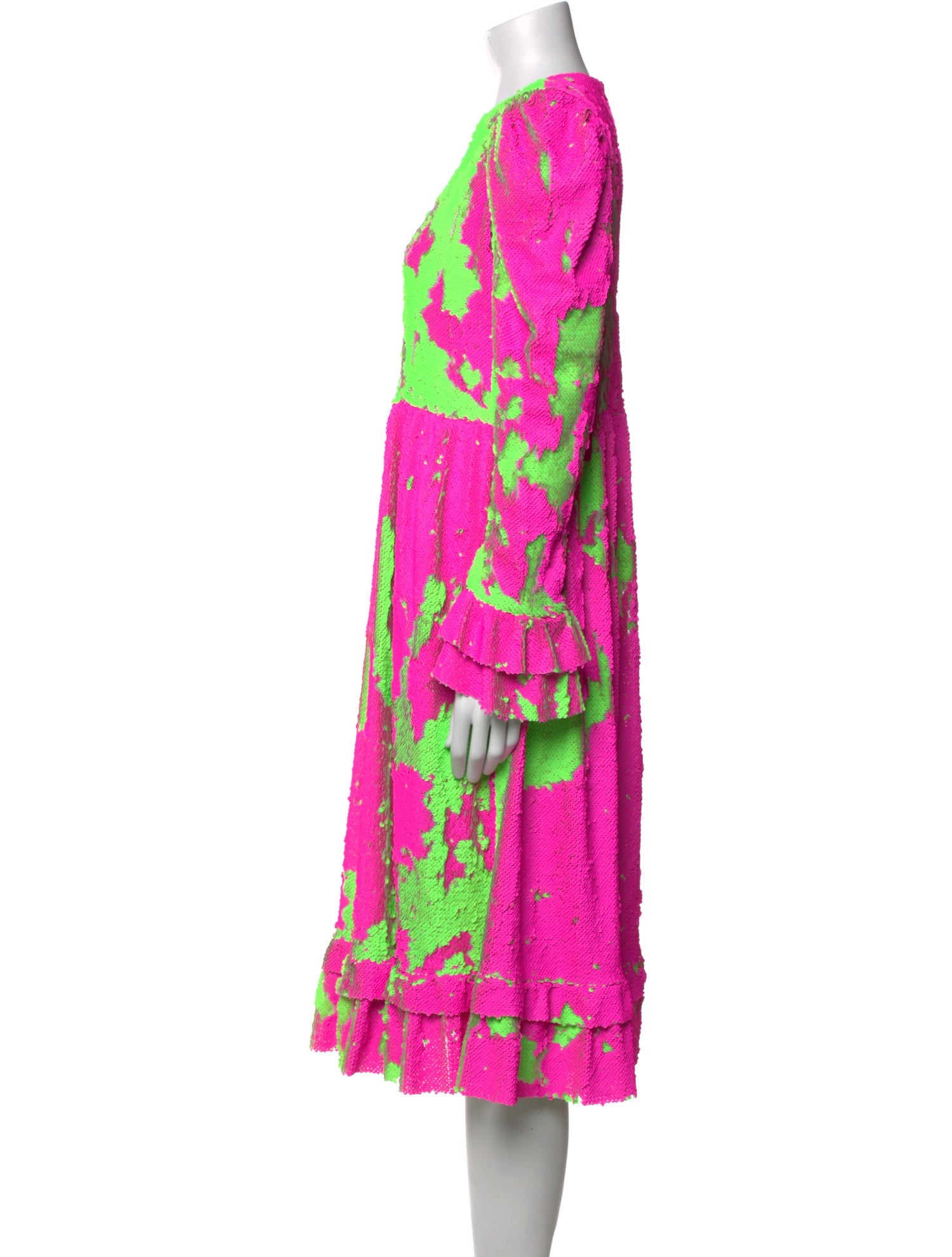 Batsheva Printed Midi Length Dress