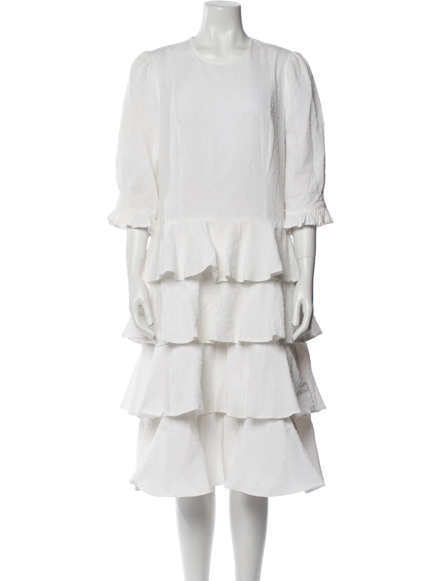 Batsheva Scoop Neck Midi Length Dress