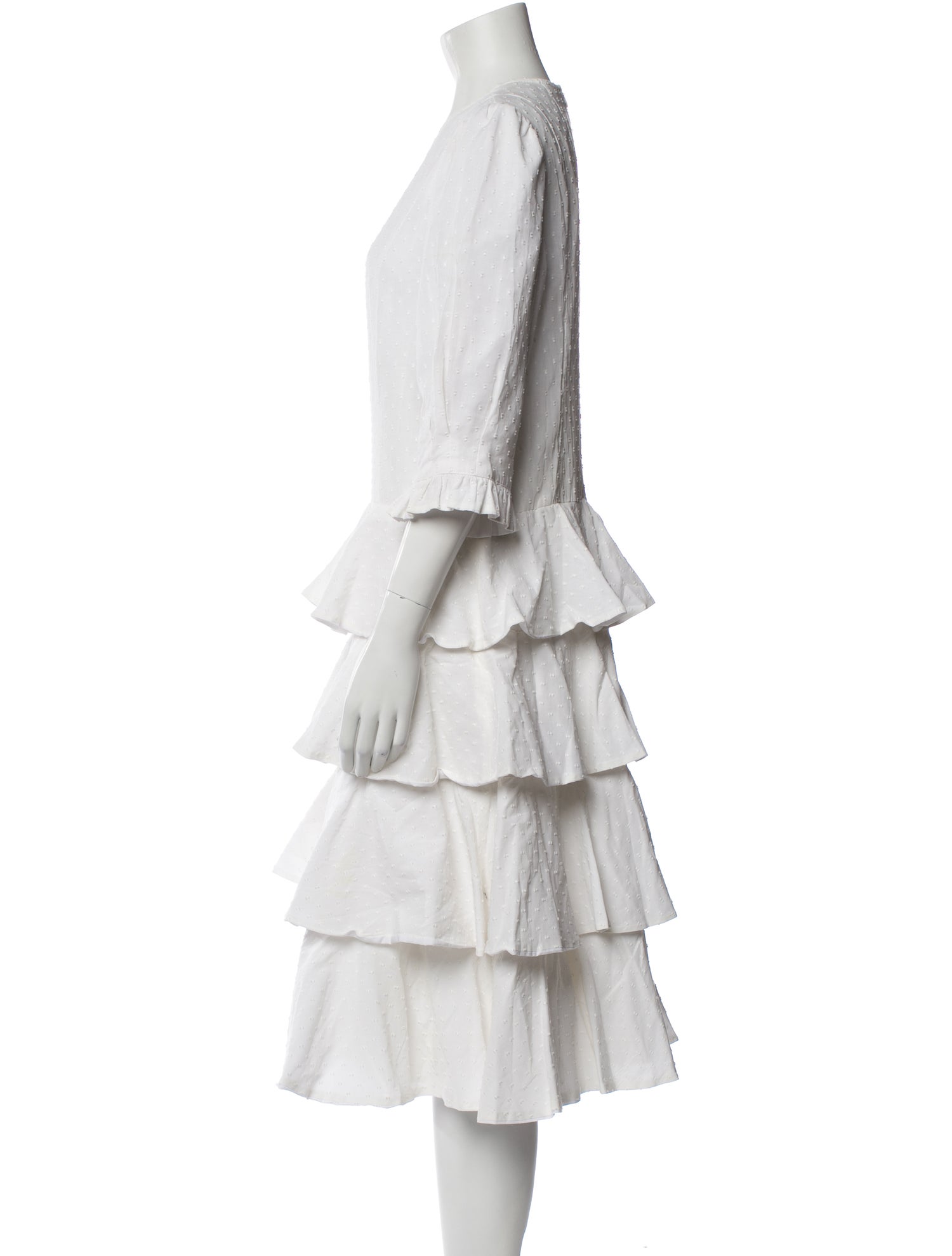 Batsheva Scoop Neck Midi Length Dress