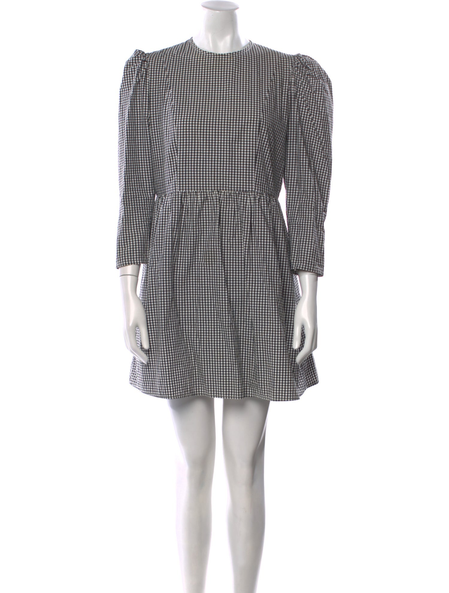 Batsheva Plaid Print Mini Dress