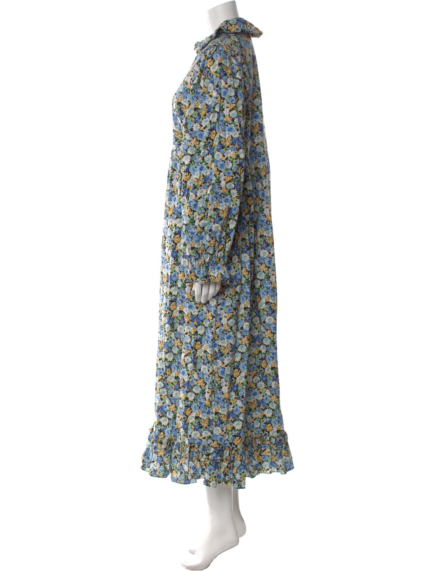Batsheva Floral Print Long Dress