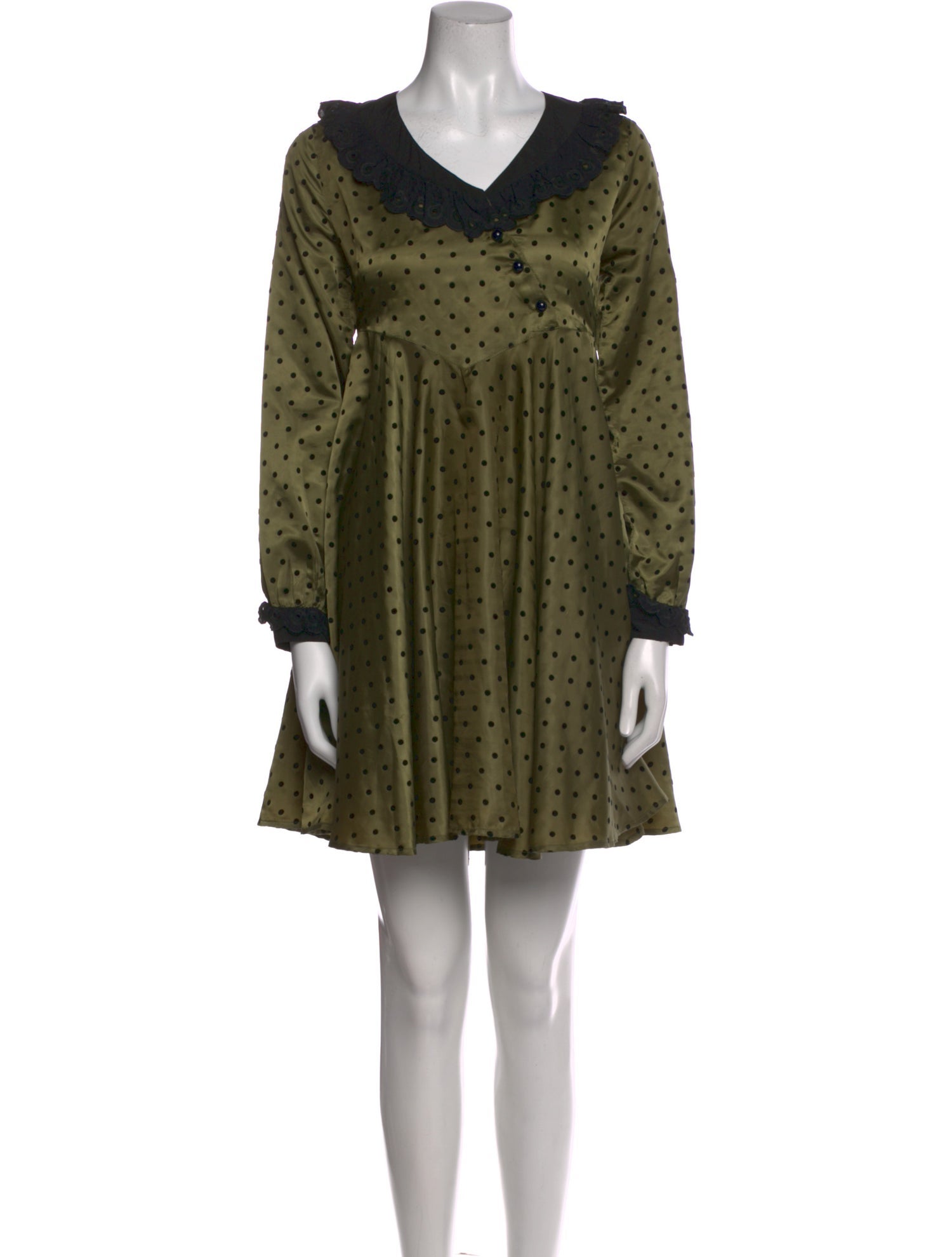 Batsheva Polka Dot Print Mini Dress