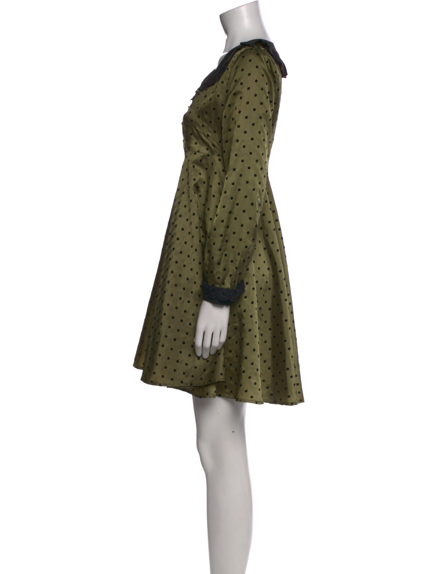 Batsheva Polka Dot Print Mini Dress