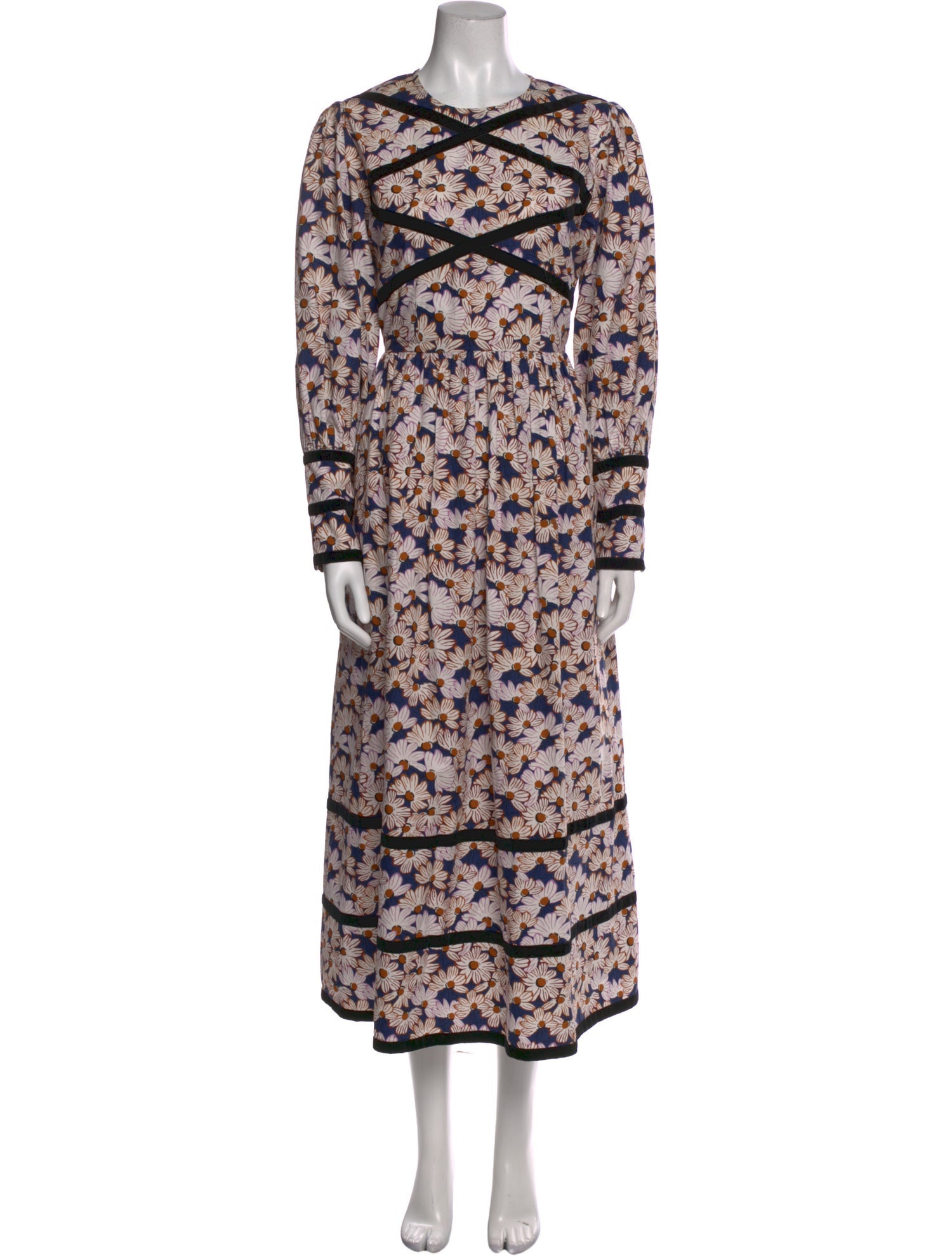 Batsheva Floral Print Long Dress