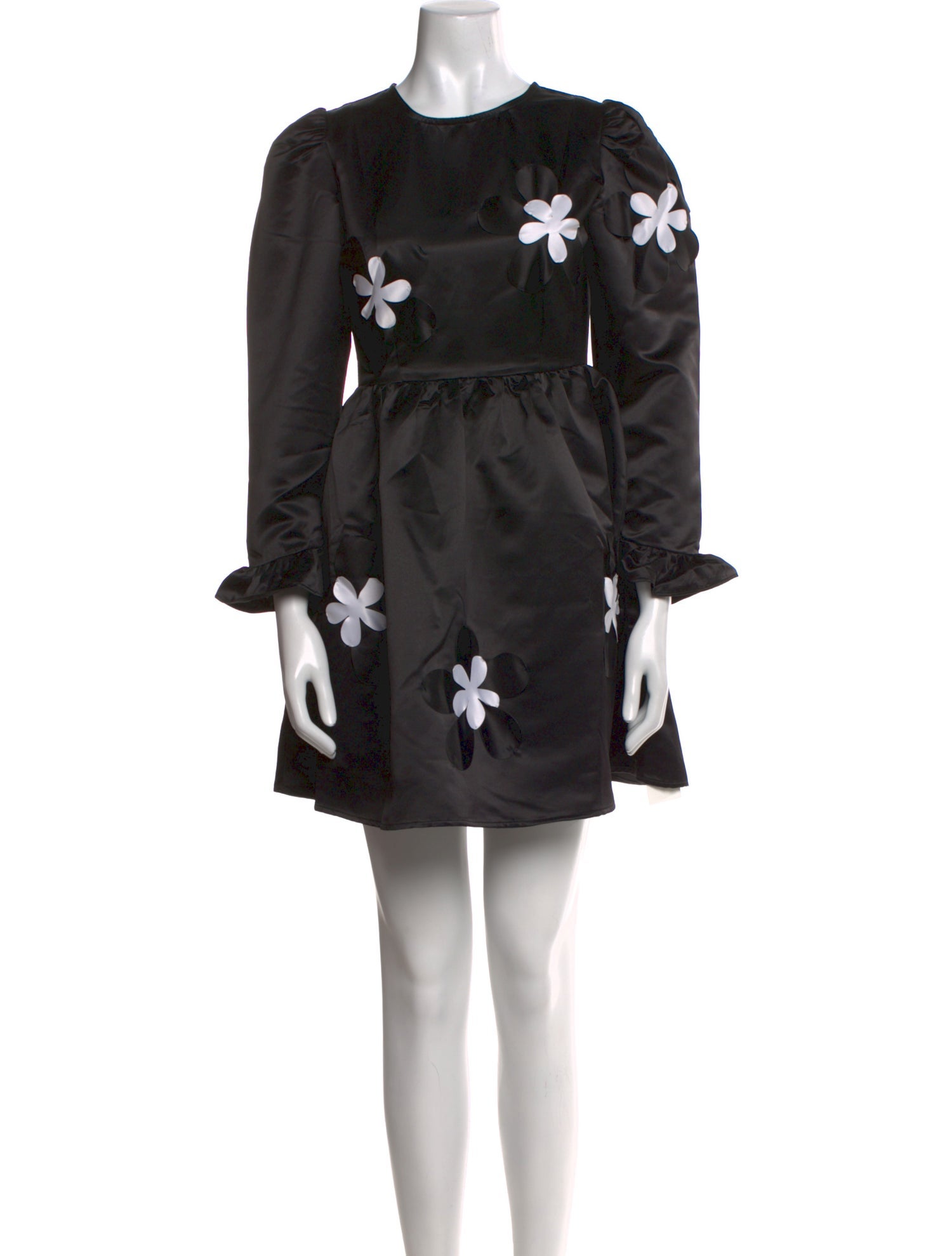 Batsheva Floral Print Mini Dress in Black, Women's US 2 | XS Batsheva Floral Print Mini Dress in Black, Women's US 2 | XS
