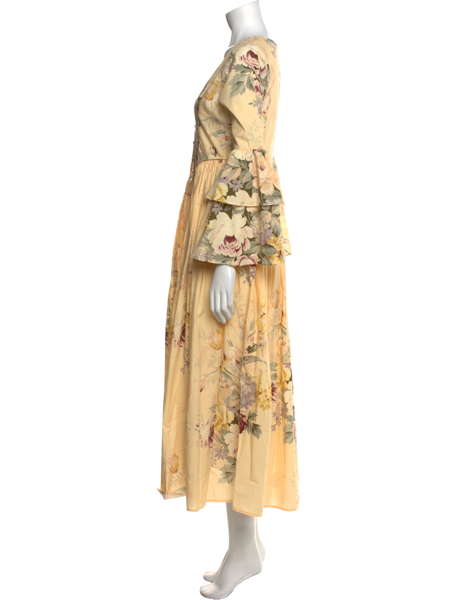 Batsheva Floral Print Long Dress