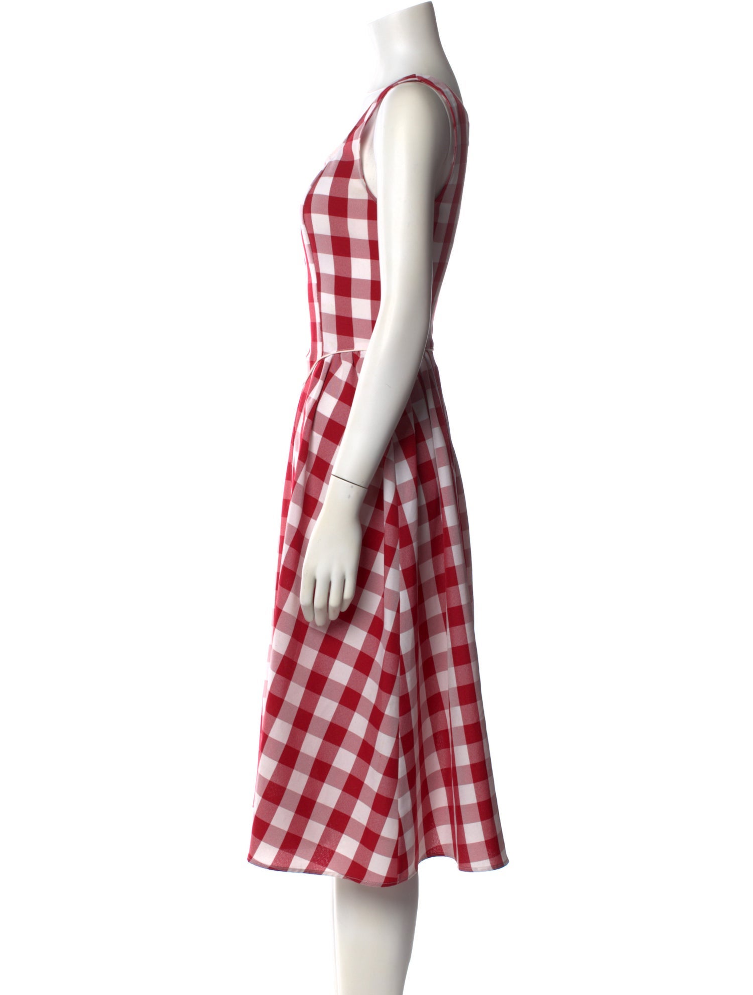 Batsheva Plaid Print Midi Length Dress