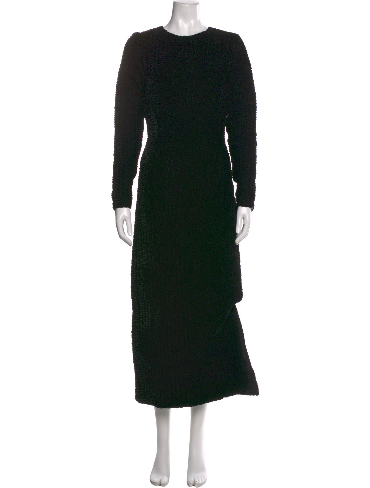 batsheva black dress Batsheva Crew Neck Long Dress - Black Dresses, Clothing - WBATS25417