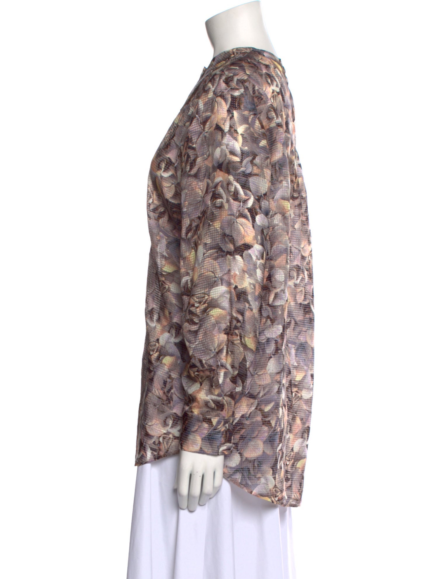 Baum und Pferdgarten Floral Print Mock Neck Blouse