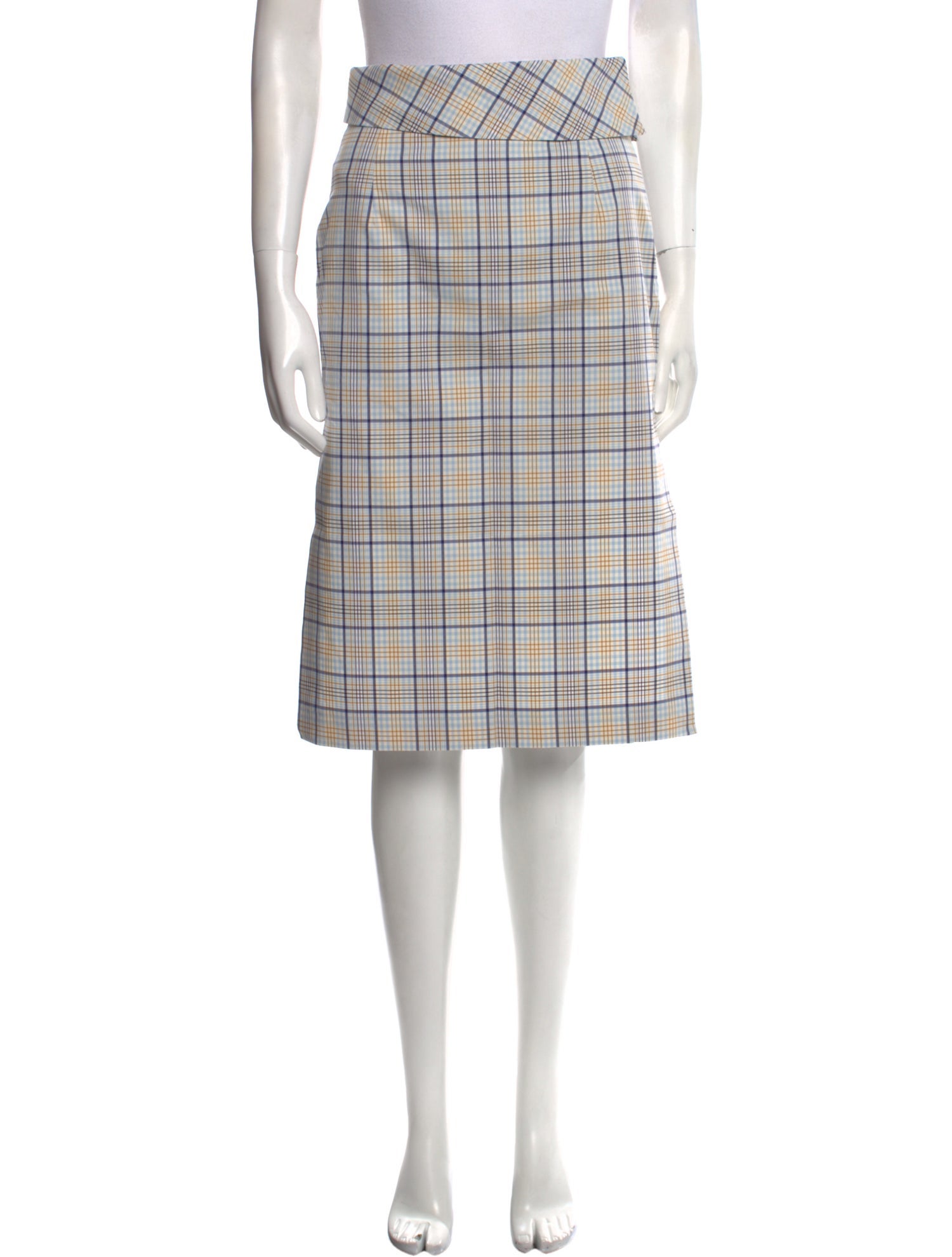 Baum und Pferdgarten Plaid Print Knee-Length Skirt w/ Tags