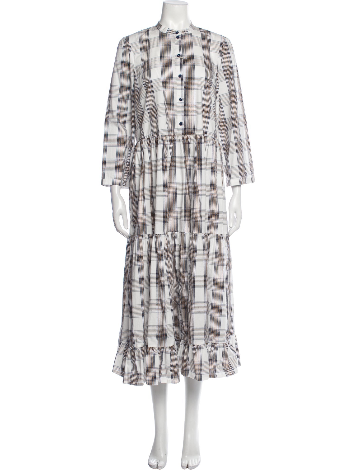 Baum und Pferdgarten Plaid Print Long Dress w/ Tags