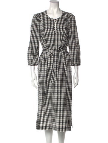 Baum und Pferdgarten Dresses Plaid Print Midi Length Dress M