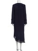 Baum und Pferdgarten V-Neck Long Dress