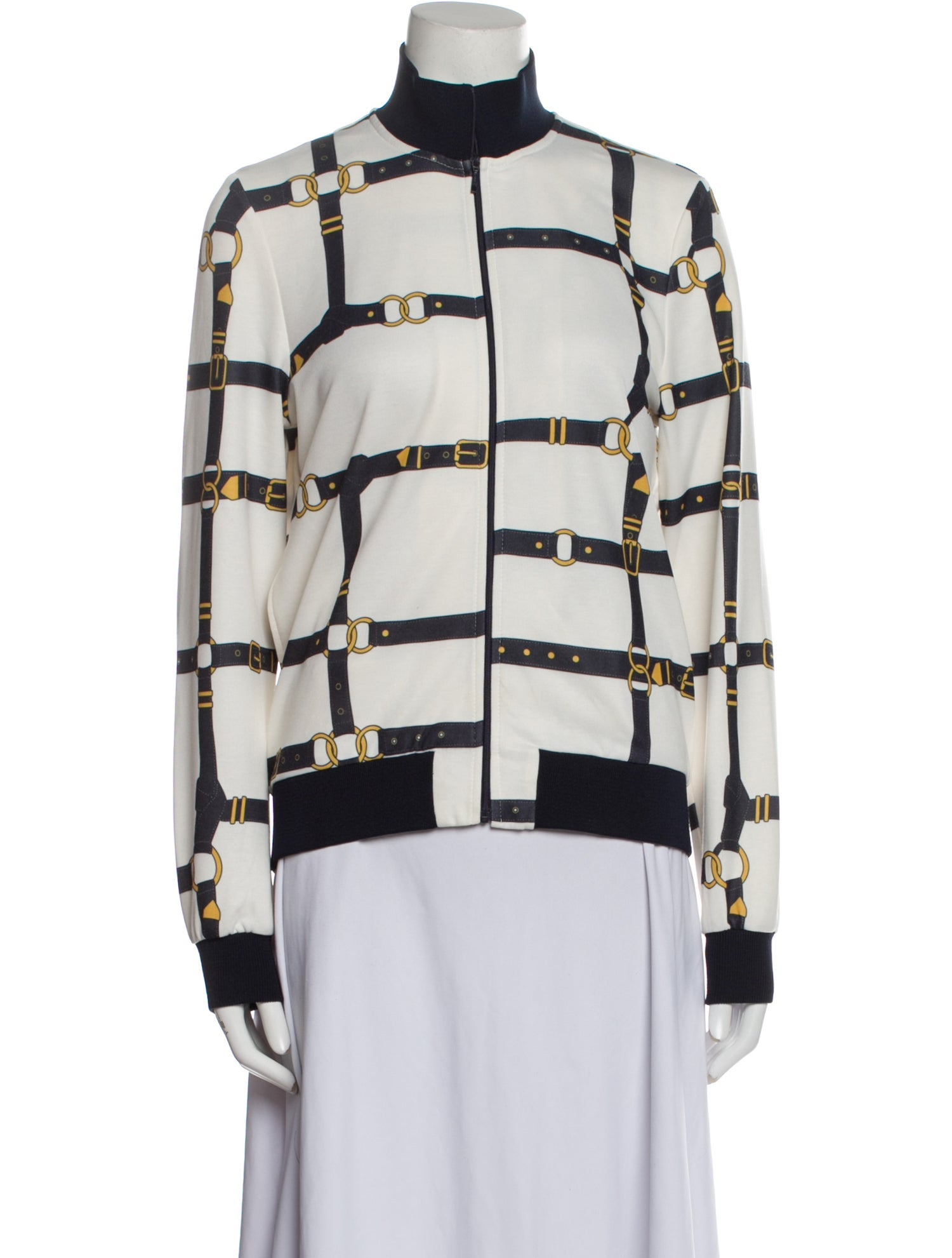 Baum und Pferdgarten Plaid Print Jacket