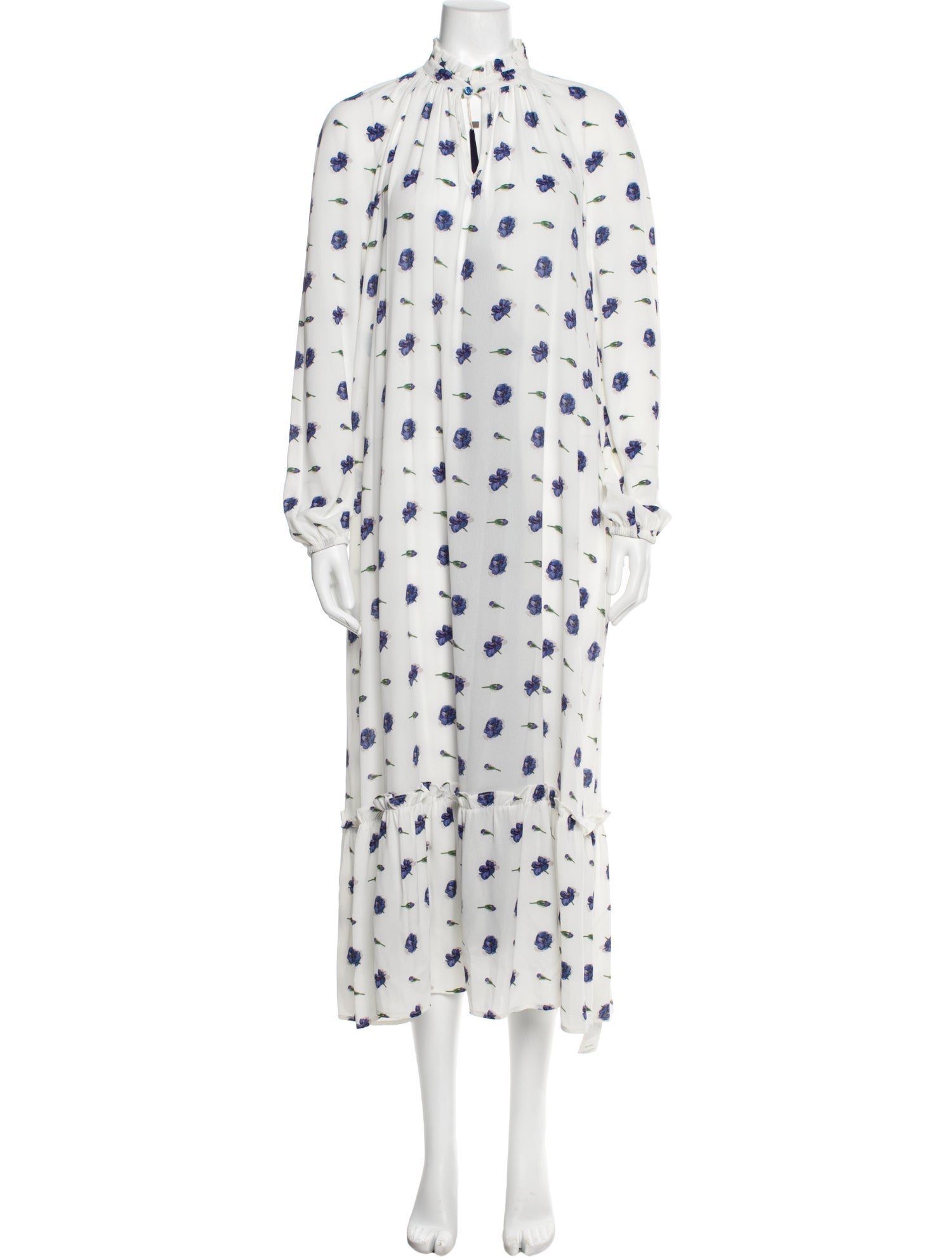Baum und Pferdgarten Polka Dot Print Long Dress