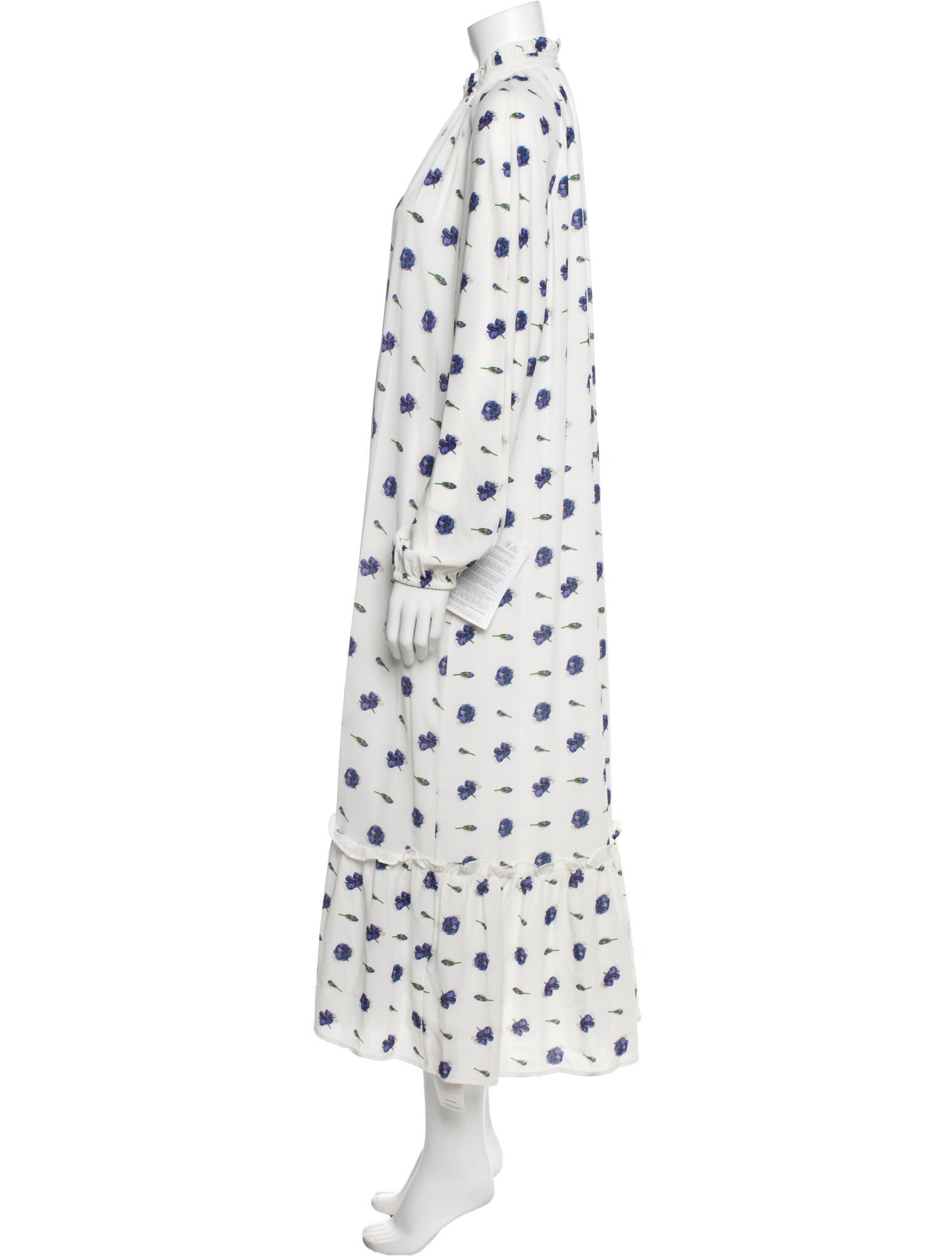 Baum und Pferdgarten Polka Dot Print Long Dress