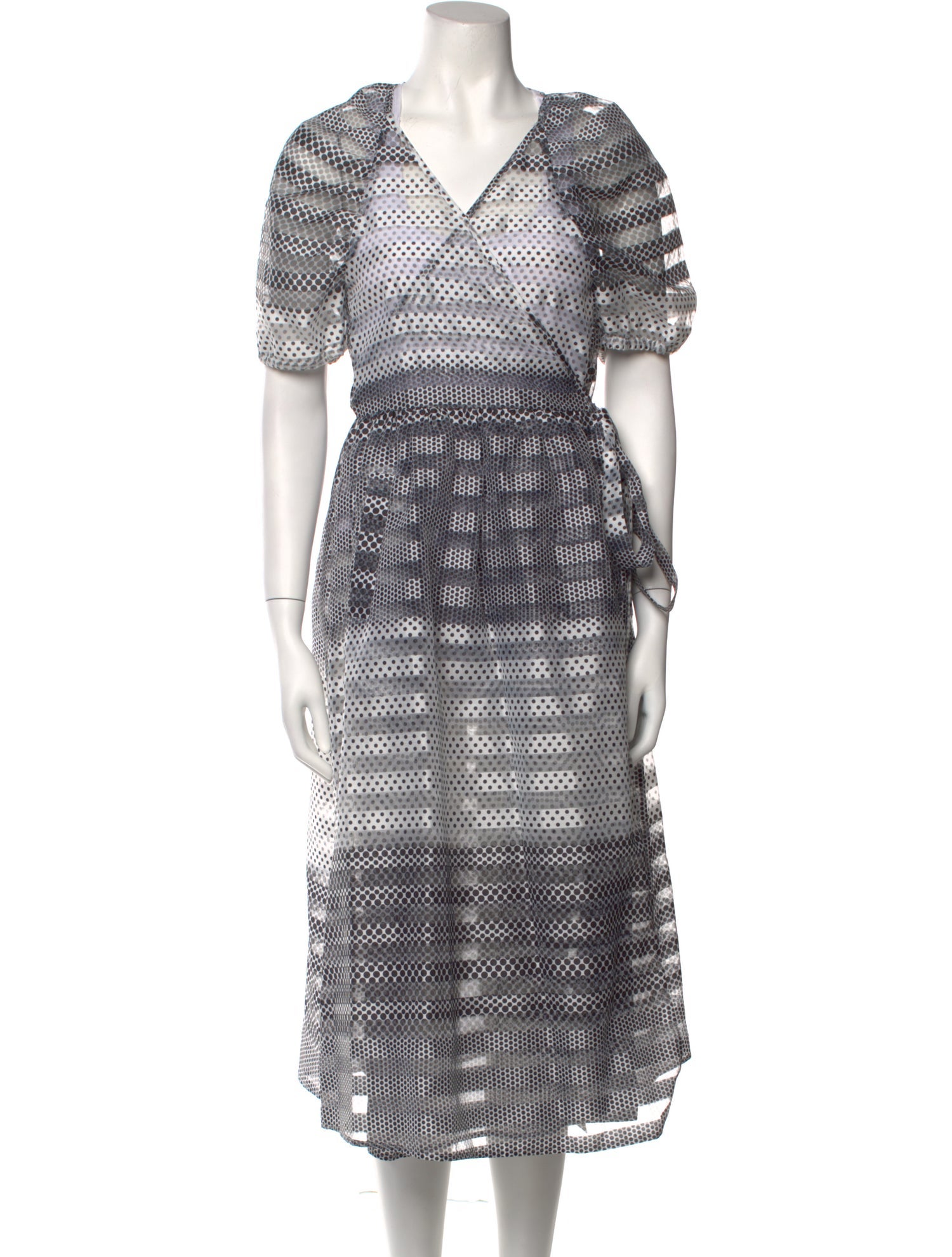 Baum und Pferdgarten Polka Dot Print Midi Length Dress