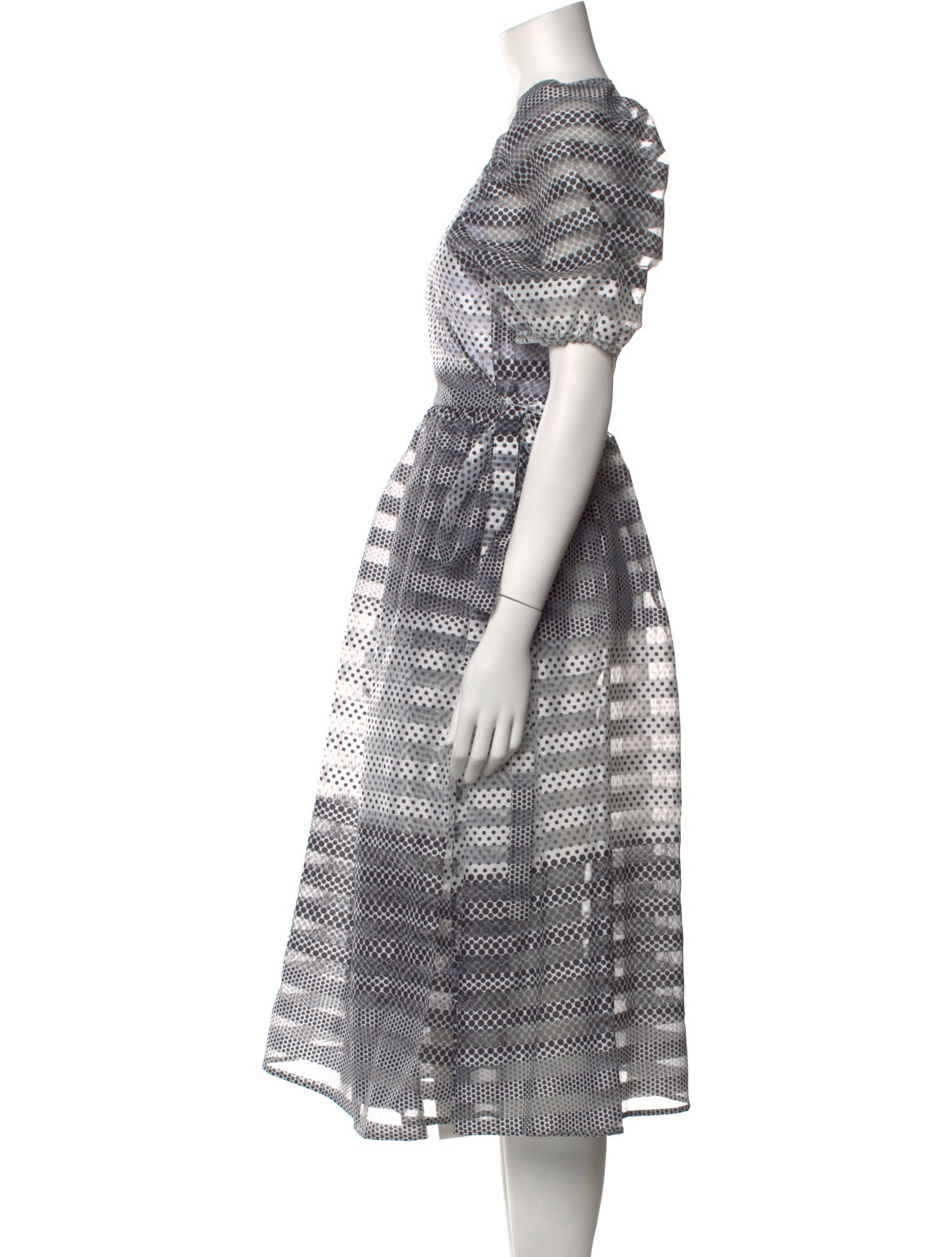 Baum und Pferdgarten Polka Dot Print Midi Length Dress