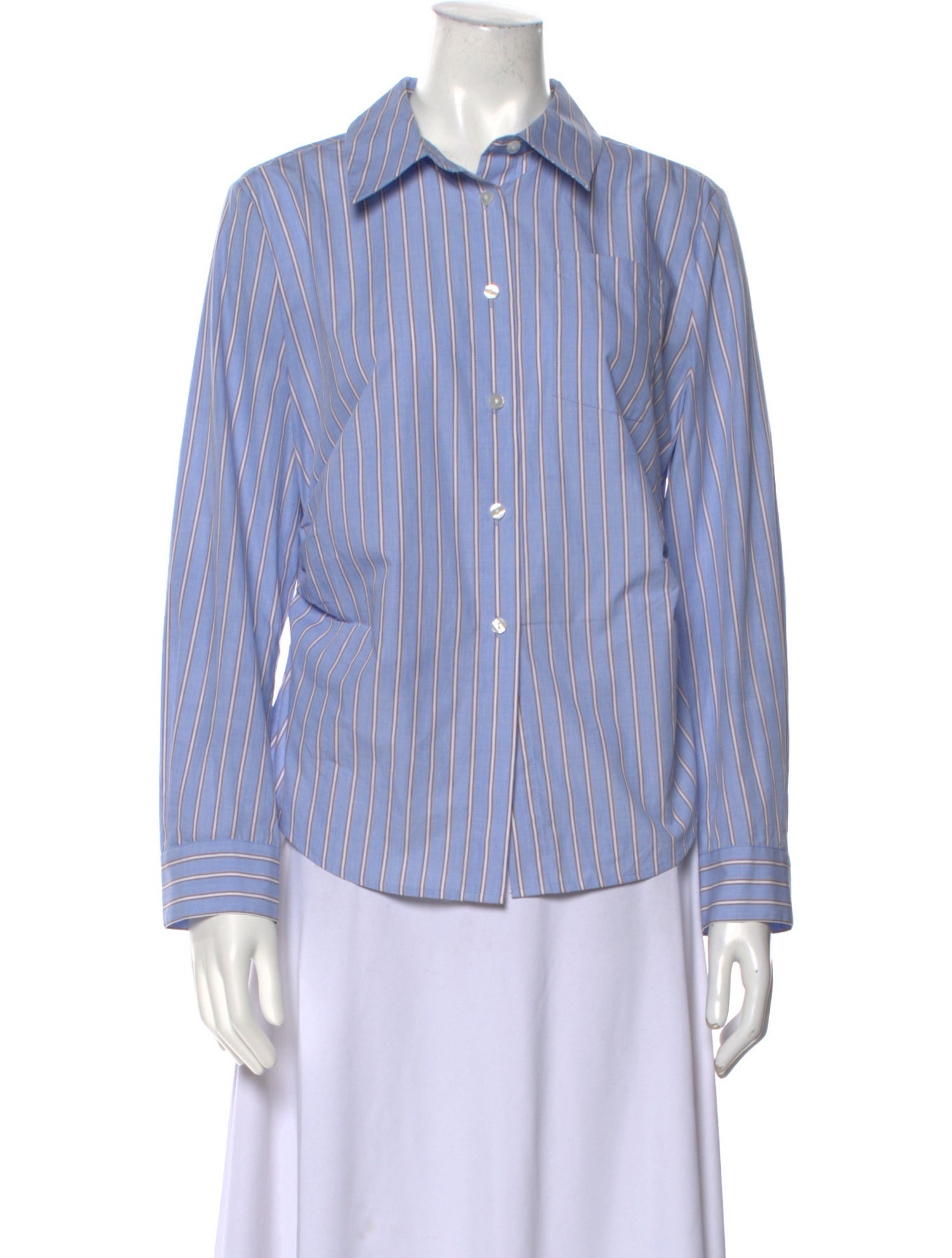 Baum und Pferdgarten Striped Long Sleeve Button-Up Top