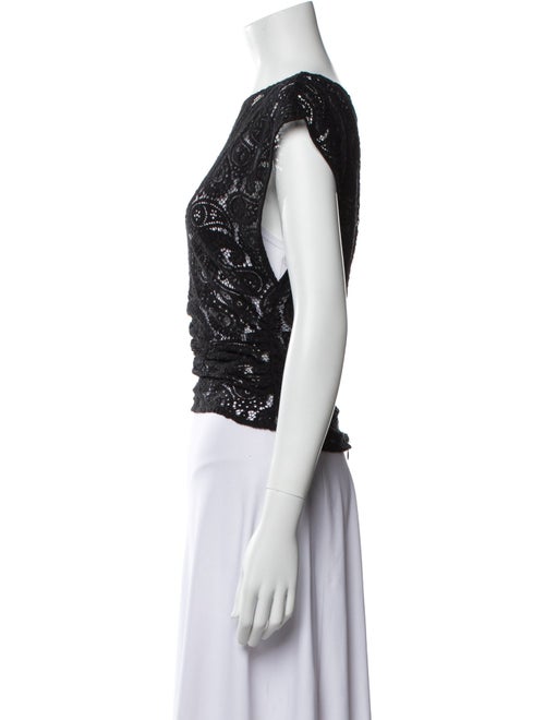 Baum und Pferdgarten Lace Pattern Bateau Neckline Crop Top