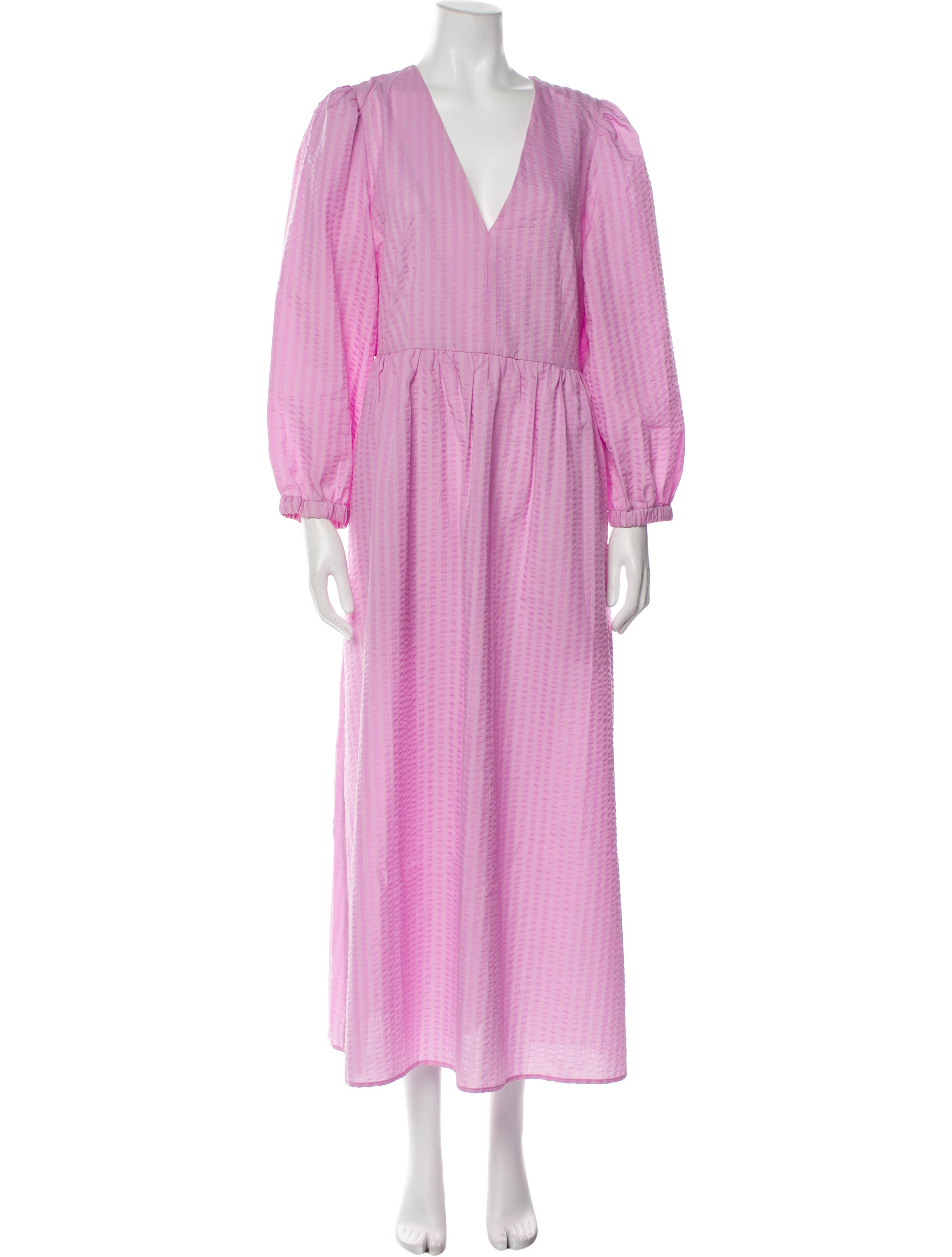 Baum und Pferdgarten V-Neck Long Dress