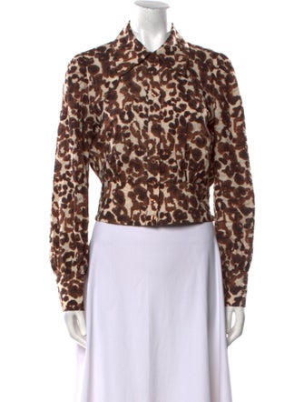 Baum und Pferdgarten Animal Print Long Sleeve Button-Up Top