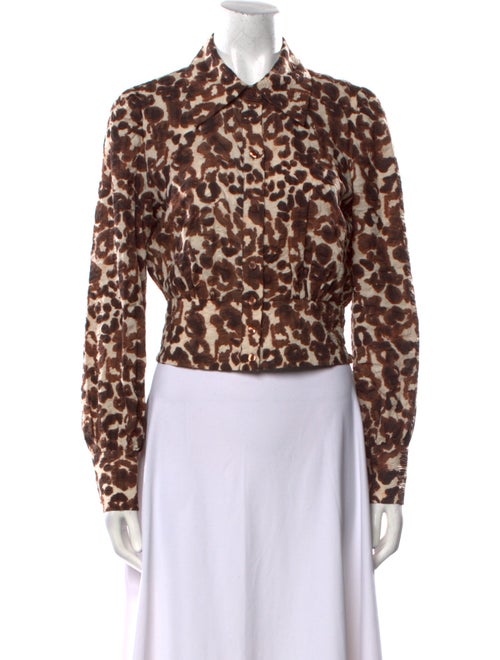 Baum und Pferdgarten Animal Print Long Sleeve Button-Up Top
