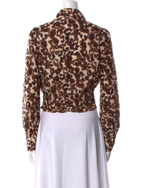 Baum und Pferdgarten Animal Print Long Sleeve Button-Up Top