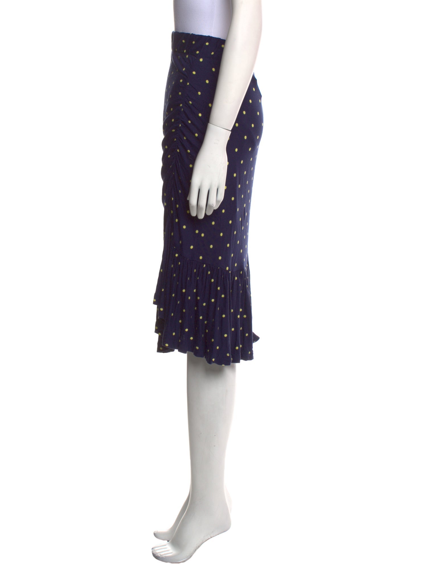 Baum und Pferdgarten Polka Dot Print Knee-Length Skirt