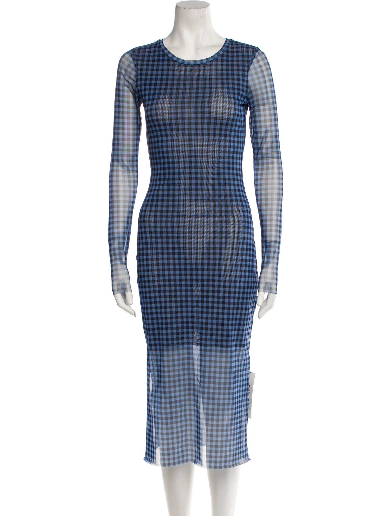 Baum und Pferdgarten Plaid Print Midi Length Dress