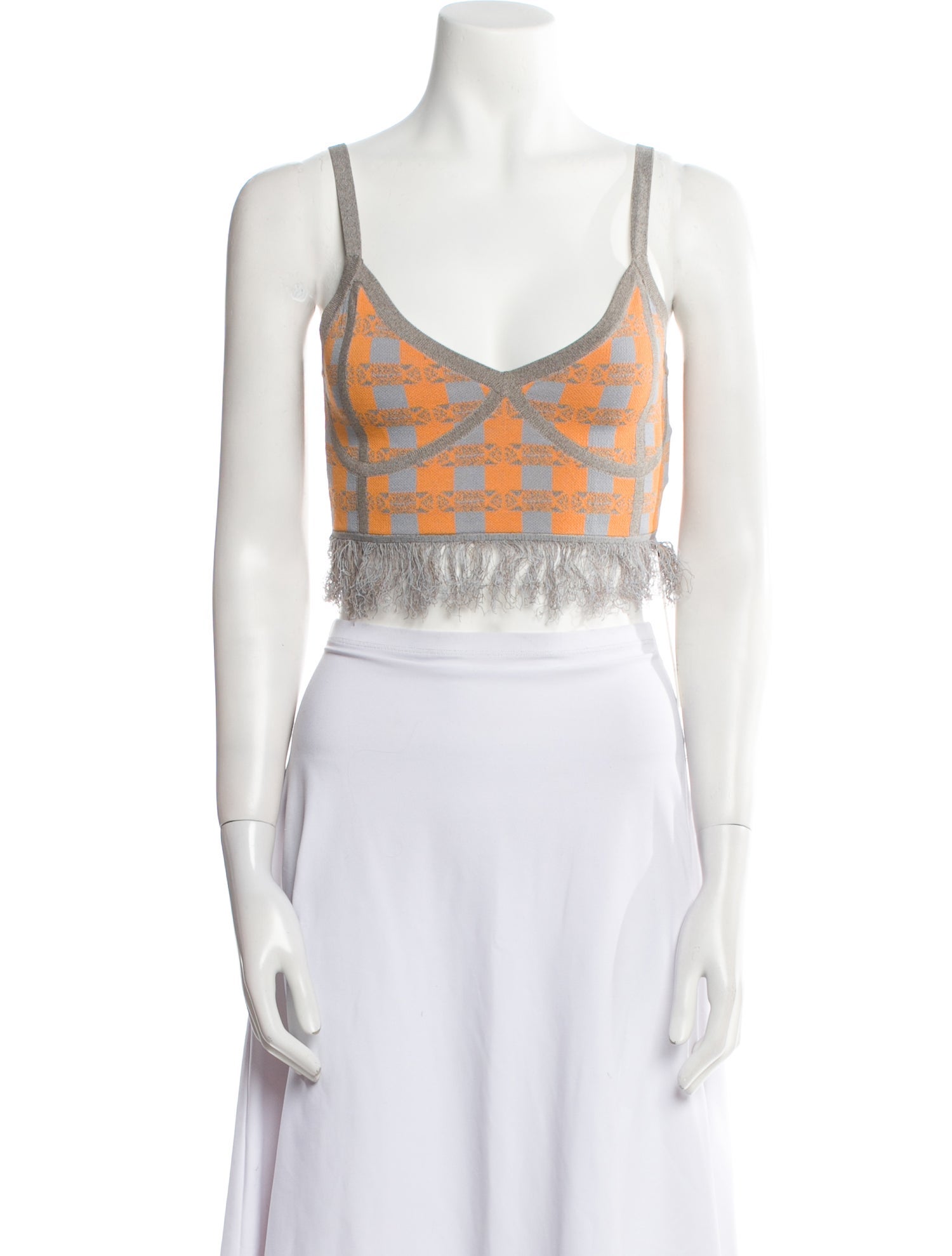 Baum und Pferdgarten Printed V-Neck Crop Top w/ Tags