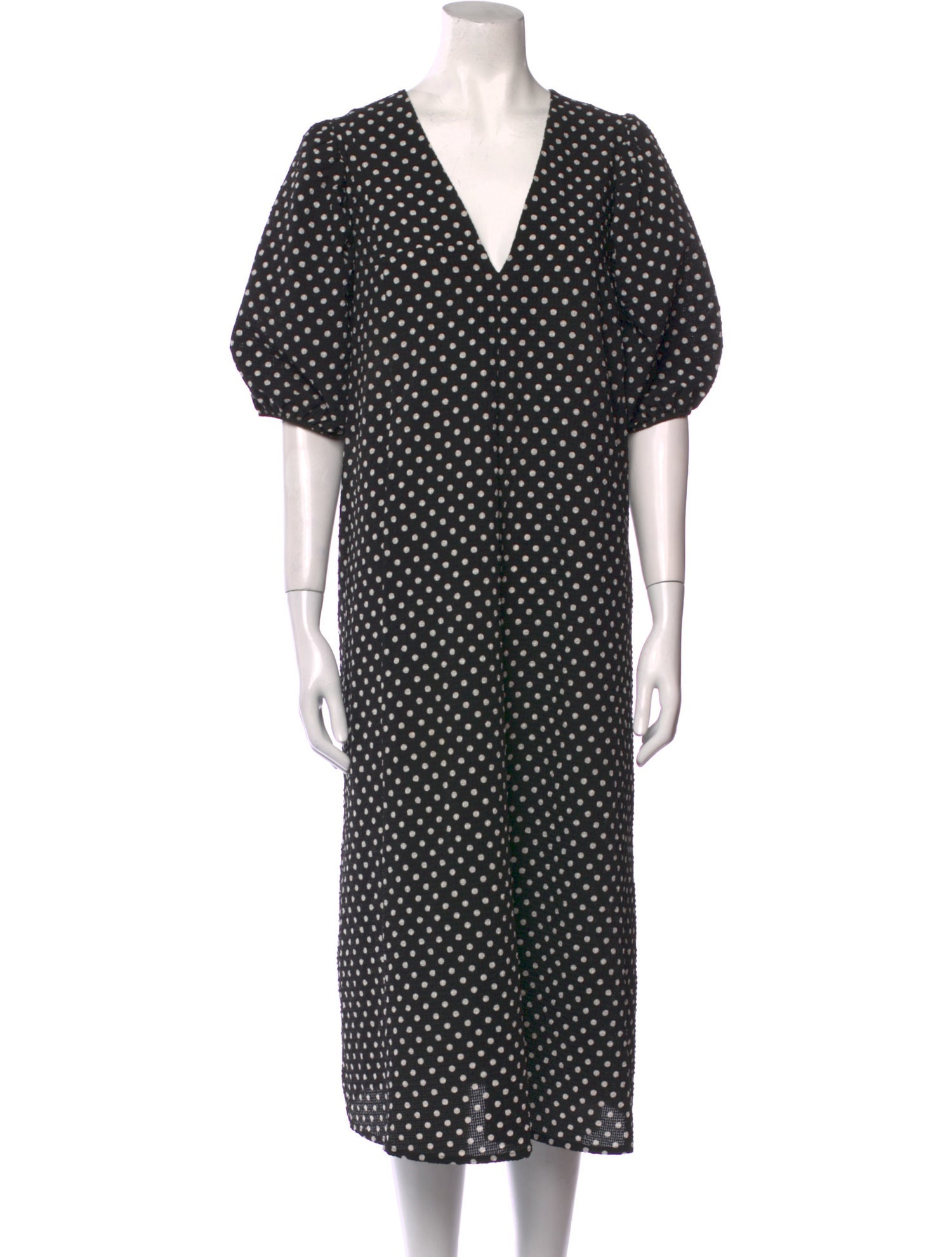 Baum und Pferdgarten Polka Dot Print Midi Length Dress