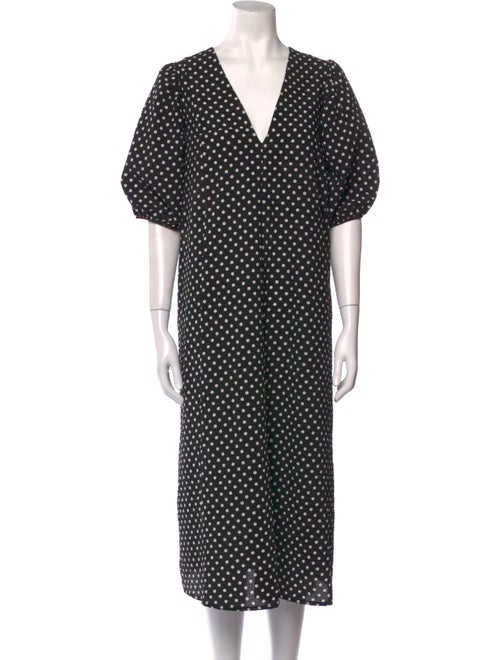 Baum und Pferdgarten Polka Dot Print Midi Length Dress