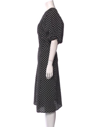 Baum und Pferdgarten Polka Dot Print Midi Length Dress