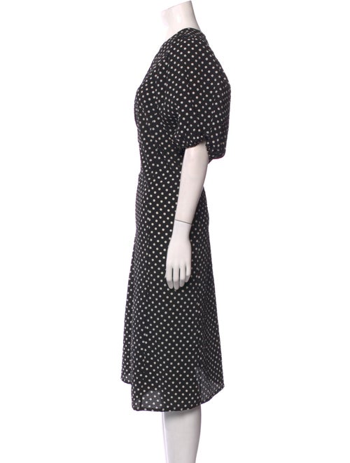 Baum und Pferdgarten Polka Dot Print Midi Length Dress