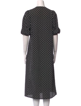 Baum und Pferdgarten Polka Dot Print Midi Length Dress