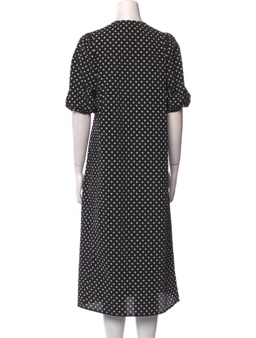 Baum und Pferdgarten Polka Dot Print Midi Length Dress